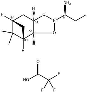 (R)-BoroAbu-(+)-Pinanediol-CF3CO2H Structure