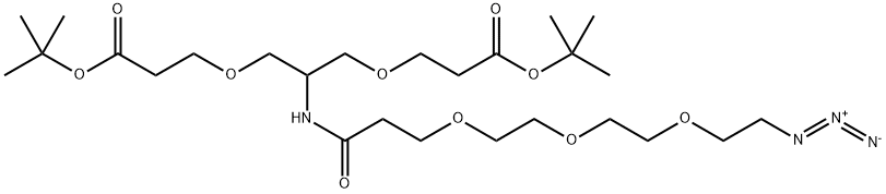 N-(Azido-PEG3)-N-bis(PEG1-t-butyl ester) Struktur