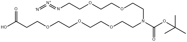 N-(Azido-PEG2)-N-Boc-PEG3-acid Struktur