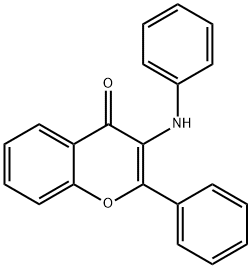 4H-1-Benzopyran-4-one,2-phenyl-3-(phenylamino)-(9CI) Structure