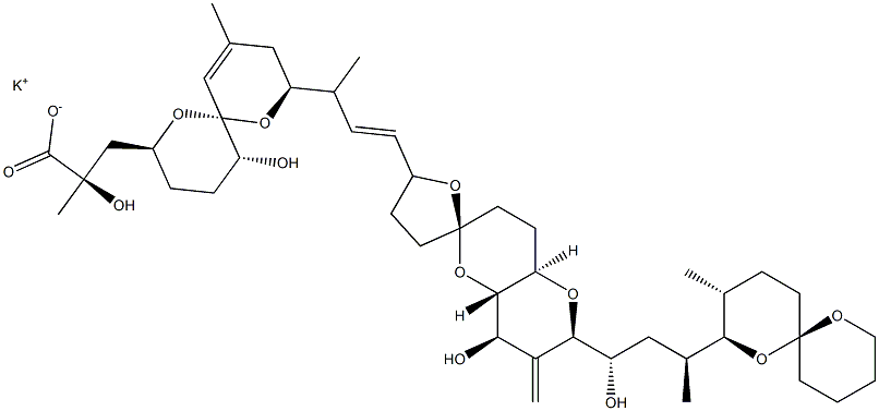 OKADAIC ACID POTASSIUM SALT, 209266-79-5, 结构式