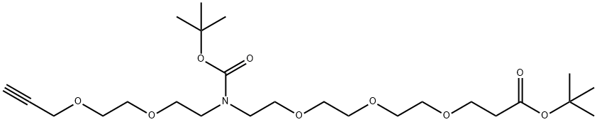 N-(Propargyl-PEG2)-N-Boc-PEG3-t-butyl ester Struktur