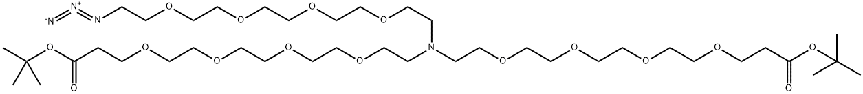 N-(叠氮-四聚乙二醇)-N-双(四聚乙二醇-叔丁酯), 2093152-79-3, 结构式