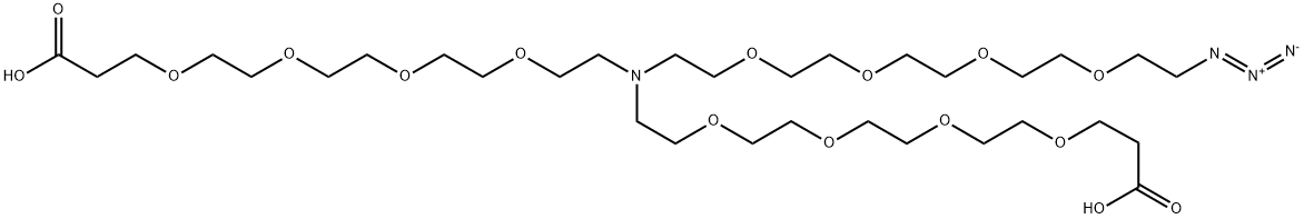 N-(Azido-PEG4)-N-bis(PEG4-acid) HCl salt, 2093152-80-6, 结构式