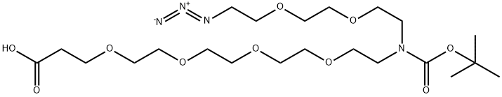 N-(Azido-PEG2)-N-Boc-PEG4-acid Struktur