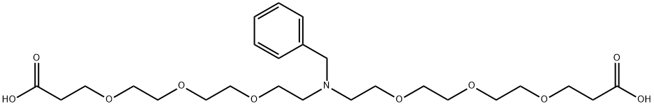 N-Benzyl-N-bis(PEG3-acid) 结构式