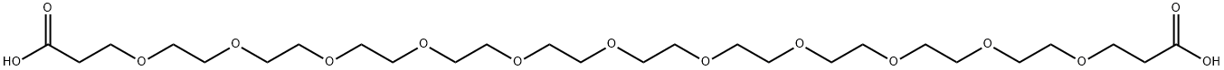 HOOCCH2CH2O-PEG10-CH2CH2COOH 化学構造式
