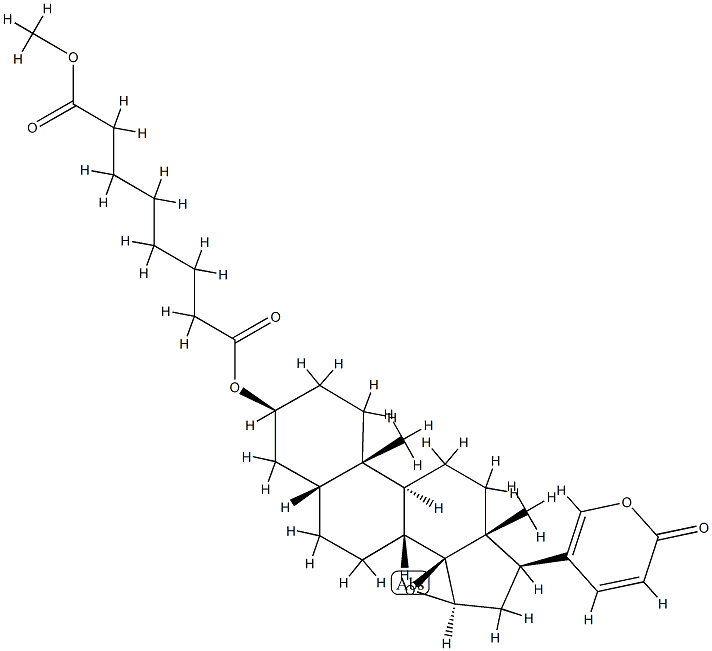 14β,15β-Epoxy-3β-[(8-methoxy-1,8-dioxooctyl)oxy]-5β-bufa-20,22-dienolide Structure