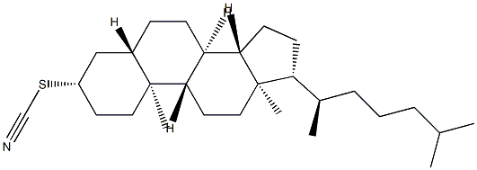3β-Thiocyanato-5α-cholestane 结构式