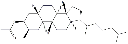 2α-Methyl-5α-cholestan-3α-ol acetate Structure