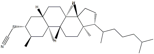 2α-Methyl-5α-cholestan-3β-yl thiocyanate 结构式