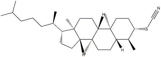 4α-Methyl-5α-cholestan-3β-yl thiocyanate 结构式