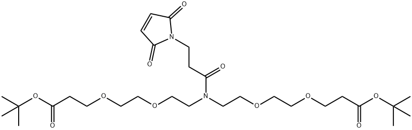 N-Mal-N-bis(PEG2-t-butyl ester) Struktur