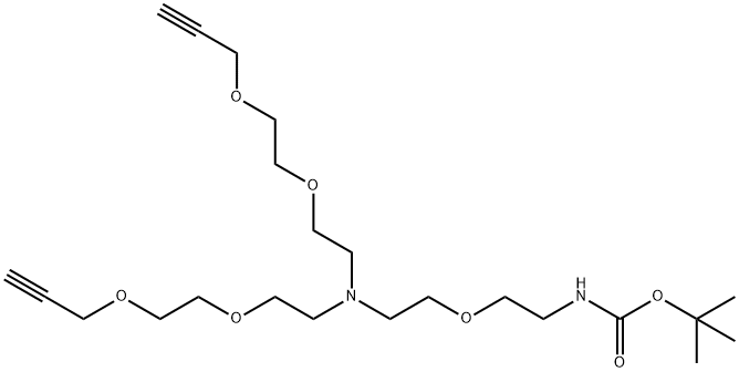 N-(Boc-PEG1)-N-bis(PEG2-propargyl) Struktur