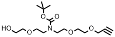 N-(PEG1-OH)-N-Boc-PEG2-propargyl Struktur