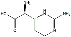 (4R,αS)-α-Amino-2-iminohexahydropyrimidine-4-acetic acid Structure