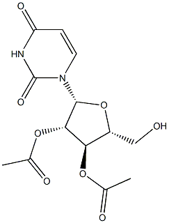 1-(2-O,3-O-ジアセチル-β-D-アラビノフラノシル)ウラシル 化学構造式