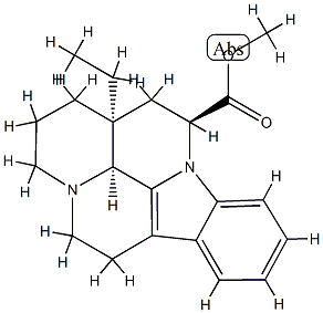 (12S,13aS,13bS)-13a-Ethyl-2,3,5,6,12,13,13a,13b-octahydro-1H-indolo[3,2,1-de]pyrido[3,2,1-ij][1,5]naphthyridine-12-carboxylic acid methyl ester Struktur