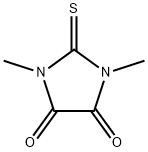 1,3-dimethyl-2-sulfanylidene-imidazolidine-4,5-dione Struktur