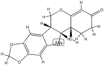 1,11b-ジヒドロ-11b-ヒドロキシマアッキアイン 化学構造式