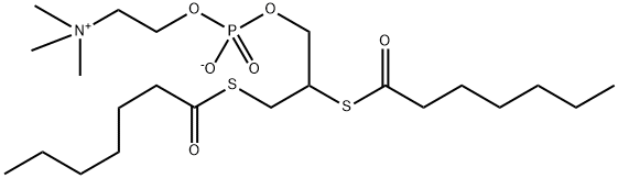 rac-12-bis(Heptanoylthio)glycerophosphocholine Struktur