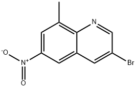 3-Bromo-8-methyl-6-nitroquinoline Structure