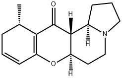 (6aR)-1,2,3,5,6,6a,10,11,12aβ,12bα-Decahydro-11α-methyl-12H-[1]benzopyrano[2,3-g]indolizin-12-one 结构式