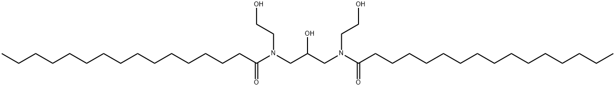 N,N'-(2-Hydroxy-1,3-propanediyl)-bis-[N-(2-hydroxyethyl)-hexadecanamide Structure