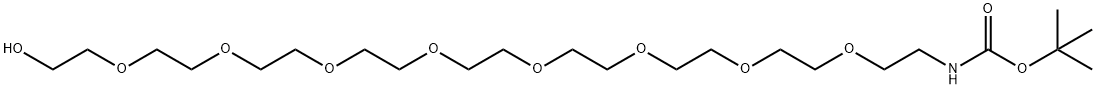 九聚乙二醇-叔丁氧羰基 结构式