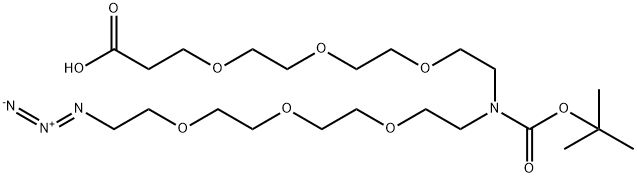 N-(Azido-PEG3)-N-Boc-PEG3-acid, 2112731-52-7, 结构式