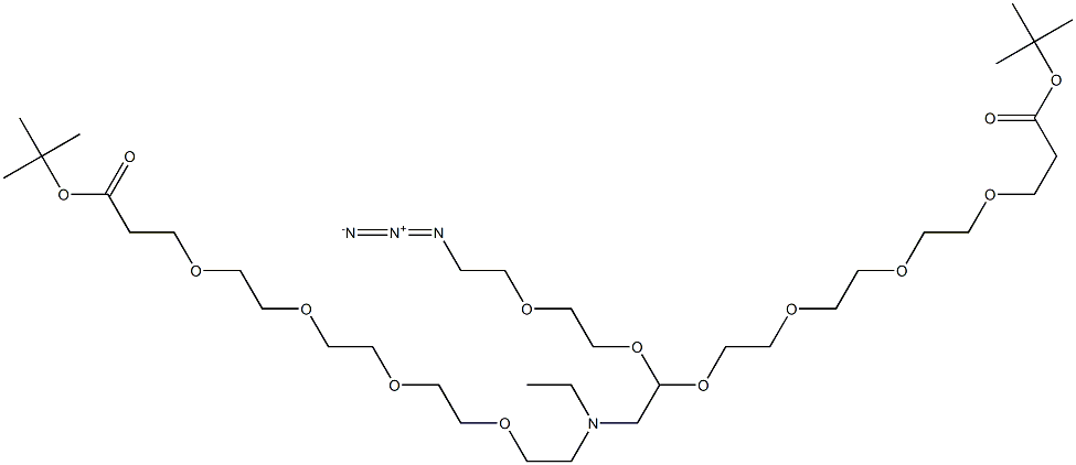 N-(Azido-PEG2)-N-bis(PEG4-t-butyl ester),2112731-81-2,结构式