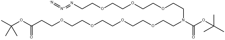 N-(Azido-PEG3)-N-Boc-PEG4-t-butyl ester Struktur