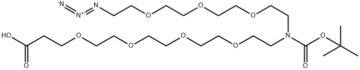 N-(Azido-PEG3)-N-Boc-PEG4-acid Struktur