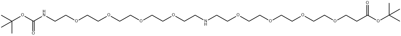 N-(Boc-PEG4)-NH-PEG4-t-butyl ester, 2112737-17-2, 结构式