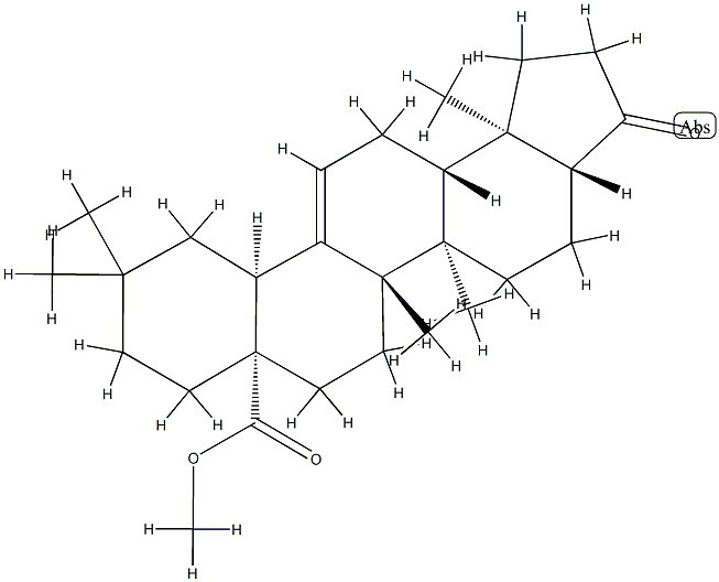 Benzo[3,4]-18-norandrosta-3,5-diene-3(2'H)-carboxylic acid, 3',4',5',6'-tetrahydro-4',4',9,14-tetraMethyl-17-oxo-, Methyl ester, (3β,4β,8α,9β,10α,13α,14β)- (9CI) Structure