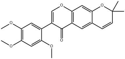 2',4',5'-三甲氧基-2'',2''-二甲基吡喃并[5'',6'':6,7]异黄酮,211799-56-3,结构式