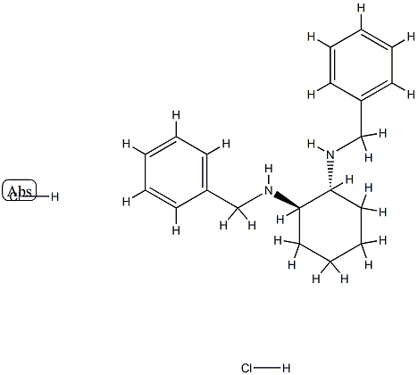 (1R,2R)-N,N'-ビス(フェニルメチル)-1,2-シクロヘキサンジアミン二塩酸塩 化学構造式