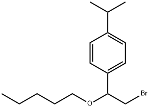[α-(ブロモメチル)-p-イソプロピルベンジル]ペンチルエーテル 化学構造式