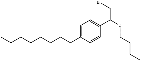 [α-(Bromomethyl)-p-octylbenzyl]butyl ether 结构式