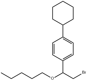 [α-(Bromomethyl)-p-cyclohexylbenzyl]pentyl ether 结构式