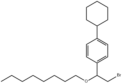 [α-(Bromomethyl)-p-cyclohexylbenzyl]octyl ether 结构式
