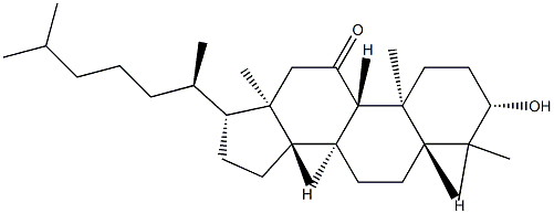 3β-Hydroxylanostan-11-one 结构式