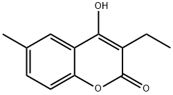 2H-1-Benzopyran-2-one, 3-ethyl-4-hydroxy-6-Methyl- Struktur