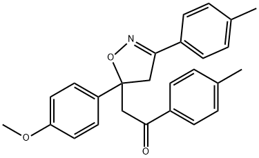 α-[5-(p-メトキシフェニル)-3-p-トリル-2-イソオキサゾリン-5-イル]-4'-メチルアセトフェノン 化学構造式