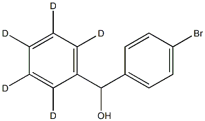 4-BroMo-α-phenylbenzeneMethanol-d5, 213678-51-4, 结构式