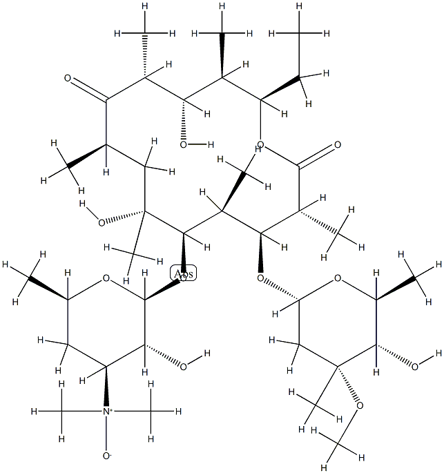 12-Deoxyerythromycin 3''-N-oxide 结构式