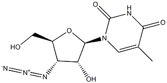 3'-Azido-3'-deoxy-5-Methyuridine Struktur
