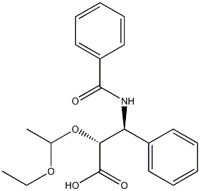 (2R,3S)-N-苯甲酰基-3-苯基异丝胺酸乙酯 结构式