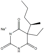 (R)-(+)-Pentobarbital sodium 结构式