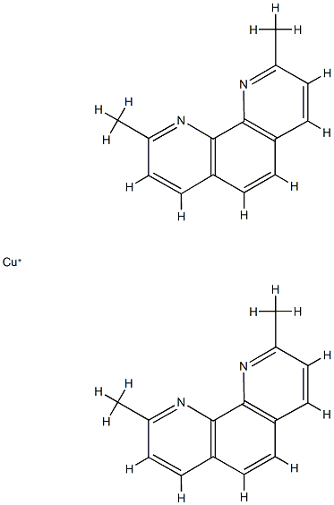 Copper(1+)bis(2,9-diMethyl- 1,10-phenanthroline Structure